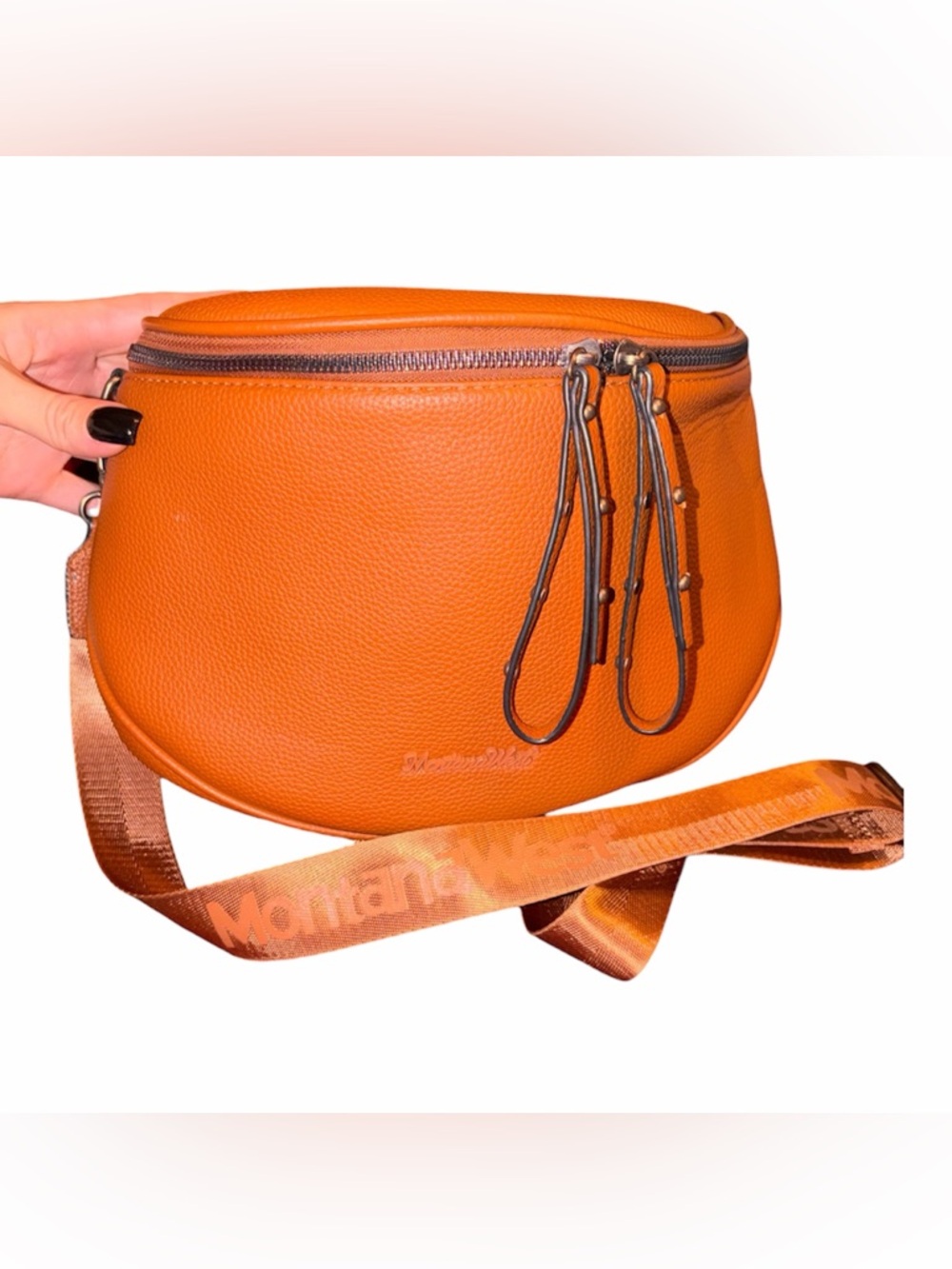 SOLD.  Montana West Crossbody with Dual Tassel Zippers
